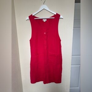 Christopher & Banks Bright Red Sleeveless Tank Dress